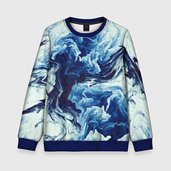 Свитшот детский Абстракция смешивание разводы, цвет: 3D-синий