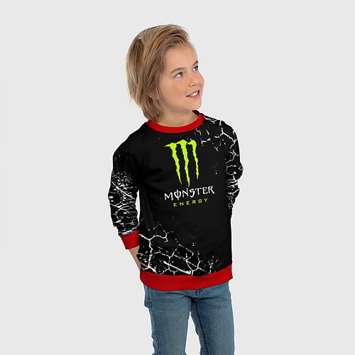 Детский свитшот MONSTER ENERGY / 3D-Красный – фото 3