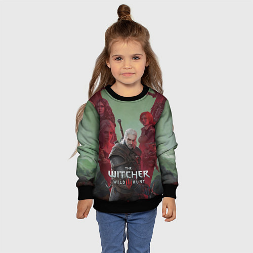 Детский свитшот The Witcher 5-летие / 3D-Черный – фото 4