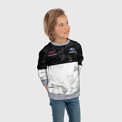 Свитшот детский SUBARU WRX STI спина Z, цвет: 3D-меланж — фото 2