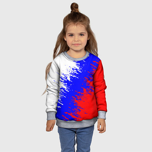 Детский свитшот Россия / 3D-Меланж – фото 4