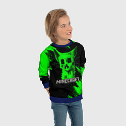Свитшот детский MINECRAFT CREEPER CAT, цвет: 3D-синий — фото 2