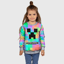 Свитшот детский Minecraft, цвет: 3D-меланж — фото 2