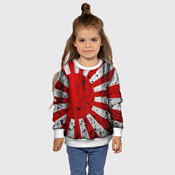 Свитшот детский ЯПОНСКИЙ ФЛАГ, цвет: 3D-белый — фото 2