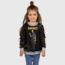 Свитшот детский Gold Midas Fortnite 2, цвет: 3D-меланж — фото 2