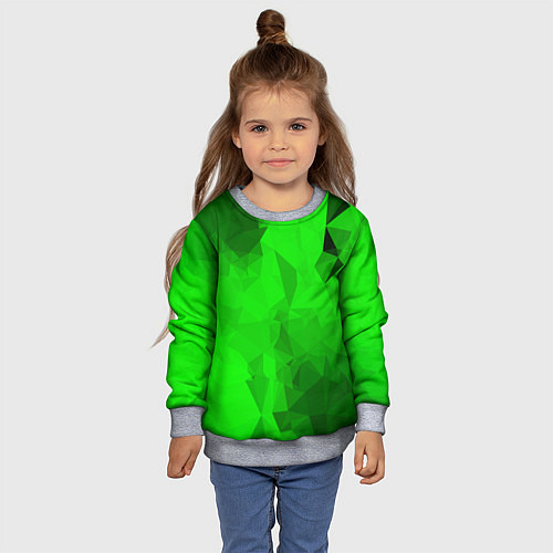 Детский свитшот GREEN / 3D-Меланж – фото 4