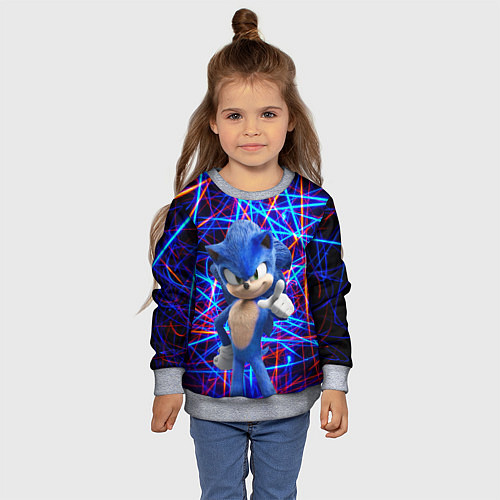 Детский свитшот Sonic / 3D-Меланж – фото 4