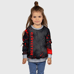 Свитшот детский Helltaker Logo Z, цвет: 3D-меланж — фото 2