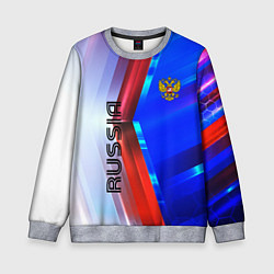 Свитшот детский RUSSIA SPORT, цвет: 3D-меланж