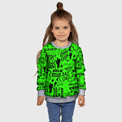 Свитшот детский BILLIE EILISH БИЛЛИ АЙЛИШ, цвет: 3D-меланж — фото 2