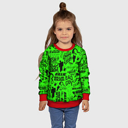Свитшот детский BILLIE EILISH БИЛЛИ АЙЛИШ, цвет: 3D-красный — фото 2