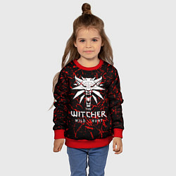 Свитшот детский The Witcher, цвет: 3D-красный — фото 2