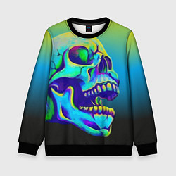 Детский свитшот Neon skull