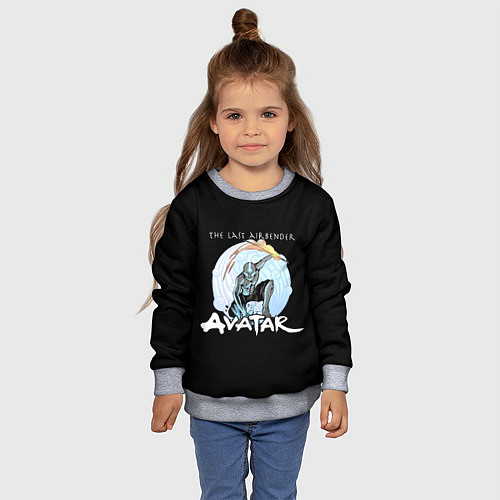 Детский свитшот Аватар Легенда об Аанге / 3D-Меланж – фото 4