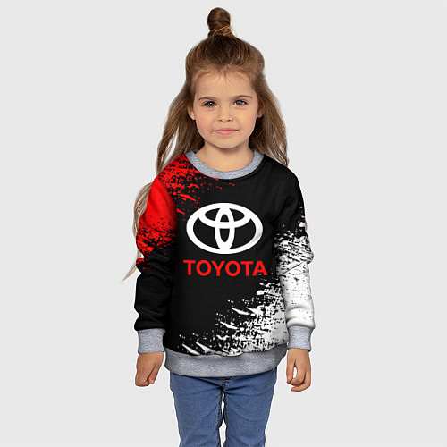 Детский свитшот TOYOTA / 3D-Меланж – фото 4