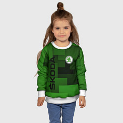 Свитшот детский SKODA, цвет: 3D-белый — фото 2
