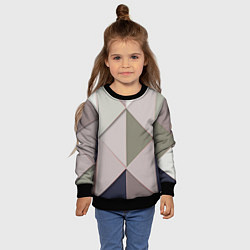 Свитшот детский Треугольники, цвет: 3D-черный — фото 2