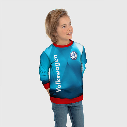 Детский свитшот VOLKSWAGEN / 3D-Красный – фото 3