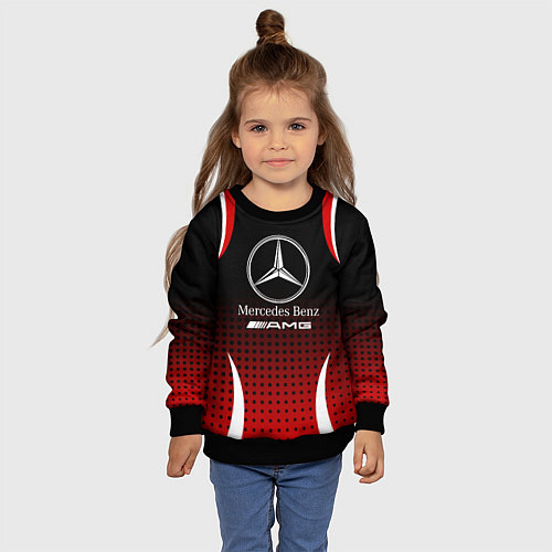 Детский свитшот Mercedes-Benz / 3D-Черный – фото 4