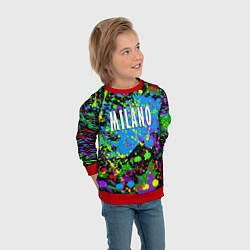 Свитшот детский Milano - abstraction - Italy, цвет: 3D-красный — фото 2