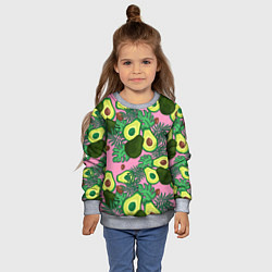 Свитшот детский Avocado, цвет: 3D-меланж — фото 2