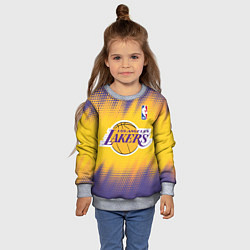 Свитшот детский Los Angeles Lakers, цвет: 3D-меланж — фото 2
