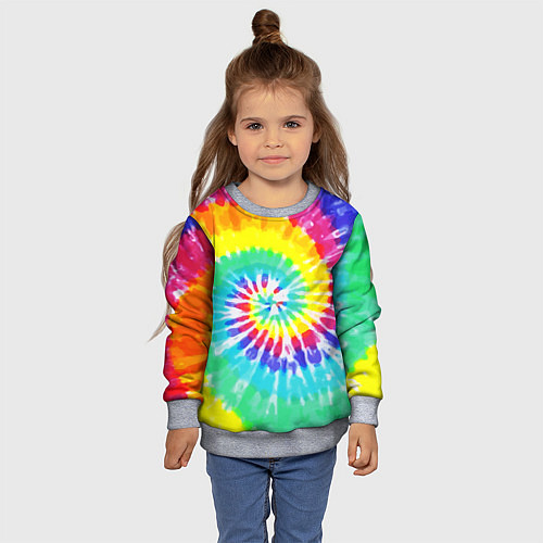 Детский свитшот TIE-DYE СТЕНА / 3D-Меланж – фото 4