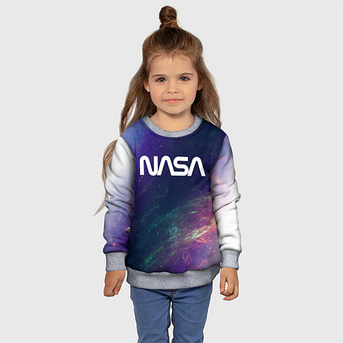 Детский свитшот NASA НАСА / 3D-Меланж – фото 4