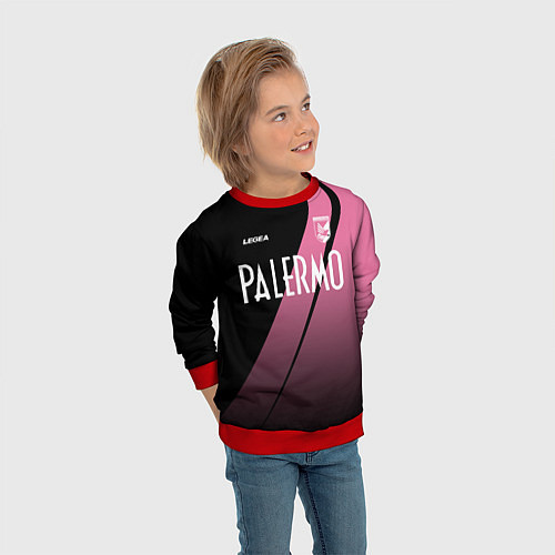 Детский свитшот PALERMO FC / 3D-Красный – фото 3