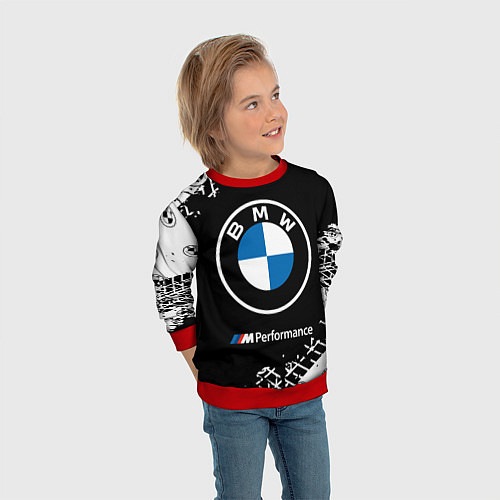 Детский свитшот BMW БМВ / 3D-Красный – фото 3