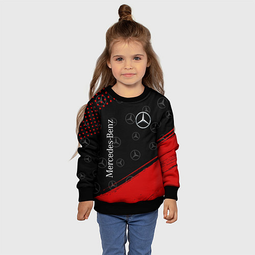 Детский свитшот MERCEDES МЕРСЕДЕС / 3D-Черный – фото 4