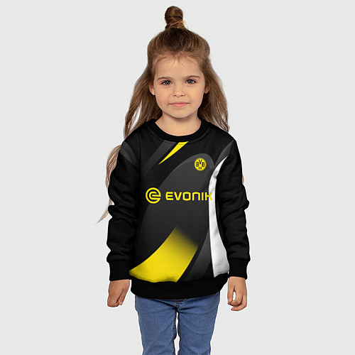 Детский свитшот BORUSSIA DORTMUND / 3D-Черный – фото 4