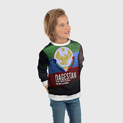 Свитшот детский Дагестан - Кавказ Сила, цвет: 3D-белый — фото 2