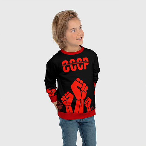 Детский свитшот СССР / 3D-Красный – фото 3