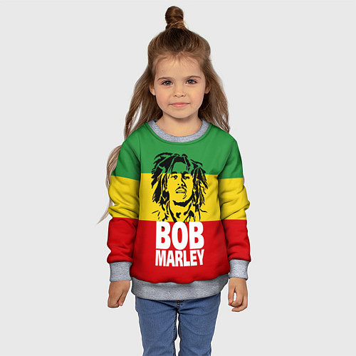 Детский свитшот Bob Marley / 3D-Меланж – фото 4