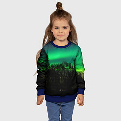 Свитшот детский Северное сияние, цвет: 3D-синий — фото 2