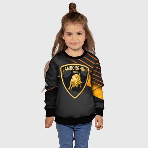 Детский свитшот Lamborghini / 3D-Черный – фото 4