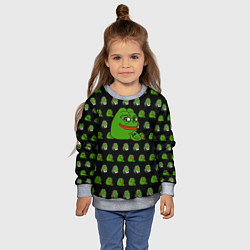 Свитшот детский Frog Pepe, цвет: 3D-меланж — фото 2