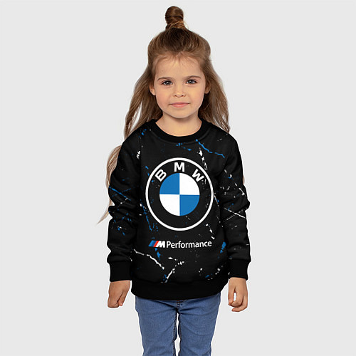 Детский свитшот BMW БМВ / 3D-Черный – фото 4
