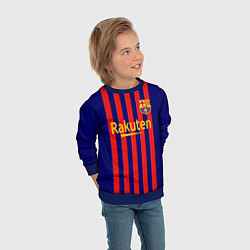 Свитшот детский Барселона 2020-2021 г, цвет: 3D-синий — фото 2