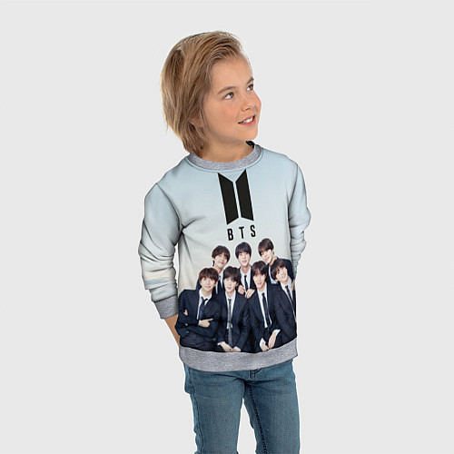 Детский свитшот BTS / 3D-Меланж – фото 3