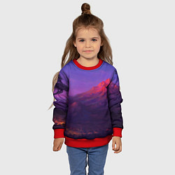 Свитшот детский Горы, цвет: 3D-красный — фото 2