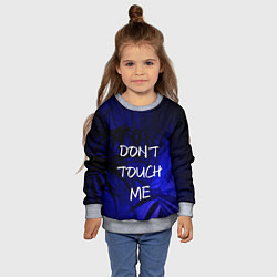 Свитшот детский Не трогай меня, цвет: 3D-меланж — фото 2