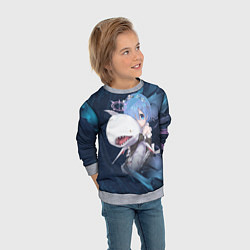 Свитшот детский Re: Zero Жизнь с нуля, цвет: 3D-меланж — фото 2