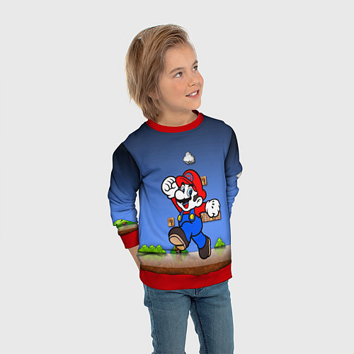 Детский свитшот Mario / 3D-Красный – фото 3