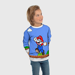 Свитшот детский Mario, цвет: 3D-белый — фото 2