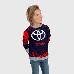 Свитшот детский TOYOTA ТОЙОТА, цвет: 3D-меланж — фото 2