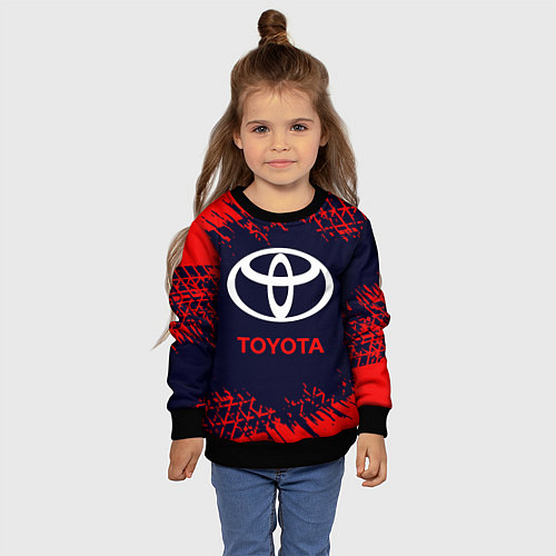 Детский свитшот TOYOTA ТОЙОТА / 3D-Черный – фото 4