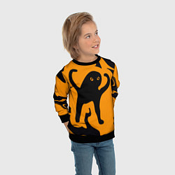 Свитшот детский Кот- мем, цвет: 3D-черный — фото 2