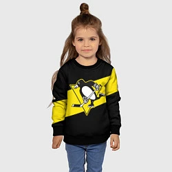 Свитшот детский Питтсбург Пингвинз, цвет: 3D-черный — фото 2